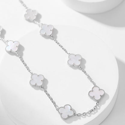 ¡®Lume Jewels¡¯CLOVER 10 MOTIFS WHITE MOTHER OF PEARL NECKLACE