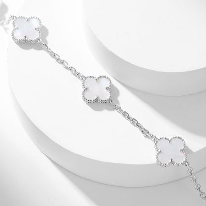 ¡®Lume Jewels¡¯CLOVER 10 MOTIFS WHITE MOTHER OF PEARL NECKLACE