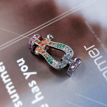 ¡®Lume Jewels¡¯FORCE LARGE HORSESHOE  COLORED DIAMOND BRACELET ROSE GOLD