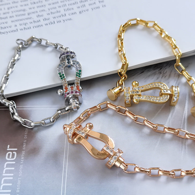¡®Lume Jewels¡¯FORCE LARGE HORSESHOE CLASP  METAL BRACELET