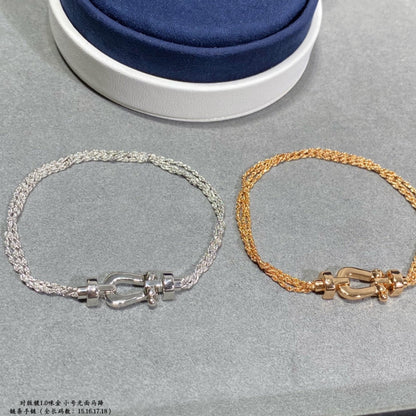 ¡®Lume Jewels¡¯FORCE SMALL HORSESHOE  DIAMOND CHAIN ROPE BRACELET