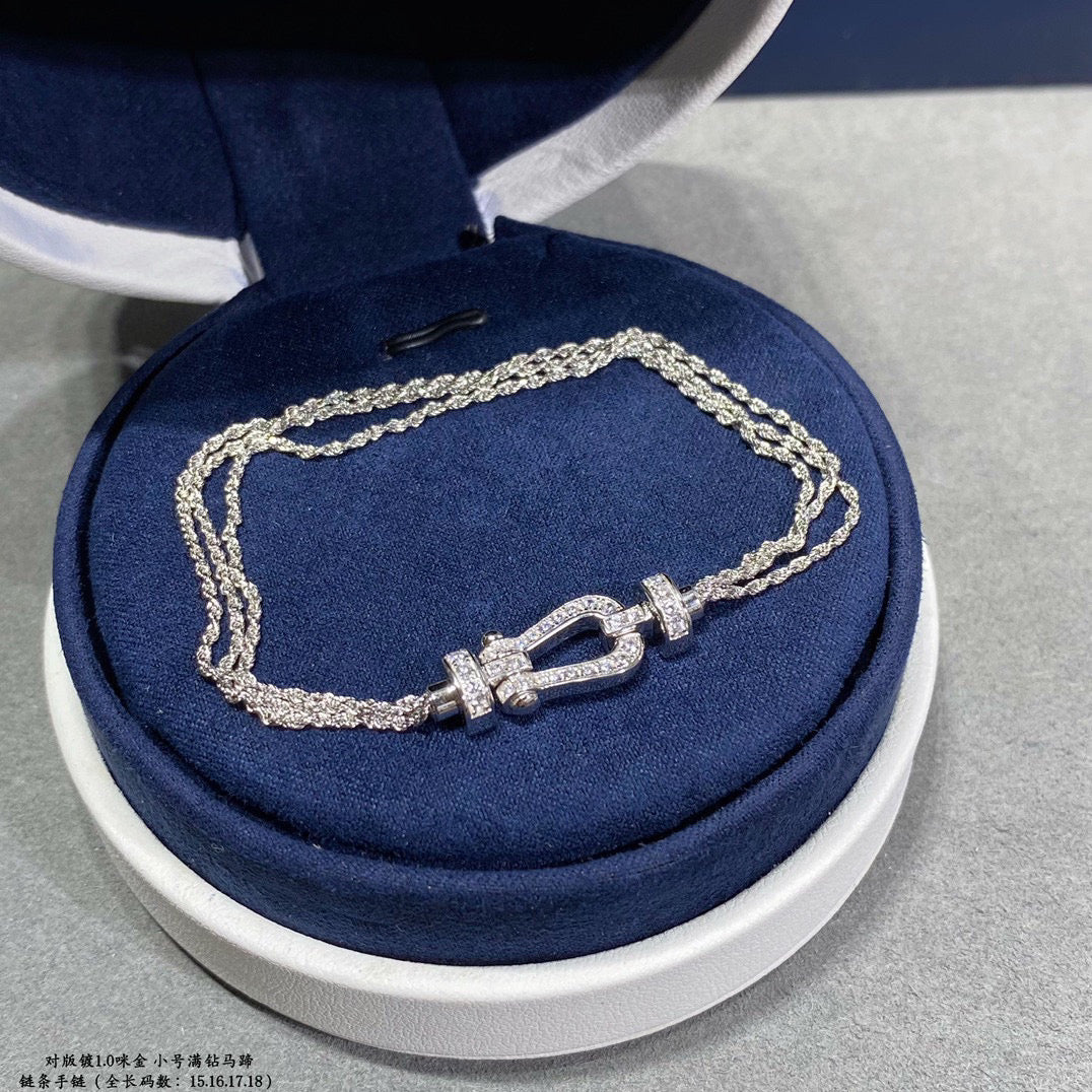 ¡®Lume Jewels¡¯FORCE SMALL HORSESHOE  DIAMOND CHAIN ROPE BRACELET