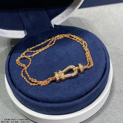 ¡®Lume Jewels¡¯FORCE SMALL HORSESHOE  DIAMOND CHAIN ROPE BRACELET