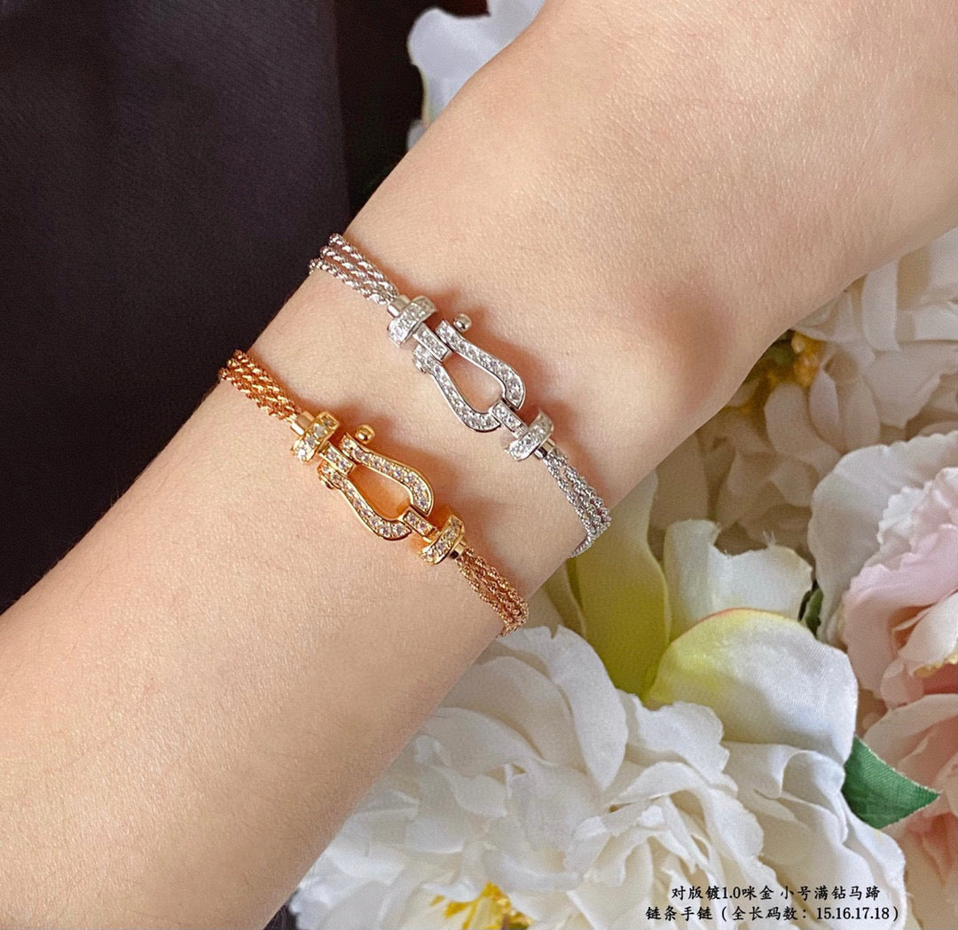 ¡®Lume Jewels¡¯FORCE SMALL HORSESHOE  DIAMOND CHAIN ROPE BRACELET