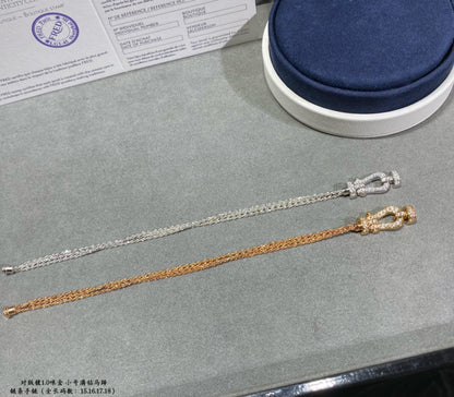 ¡®Lume Jewels¡¯FORCE SMALL HORSESHOE  DIAMOND CHAIN ROPE BRACELET