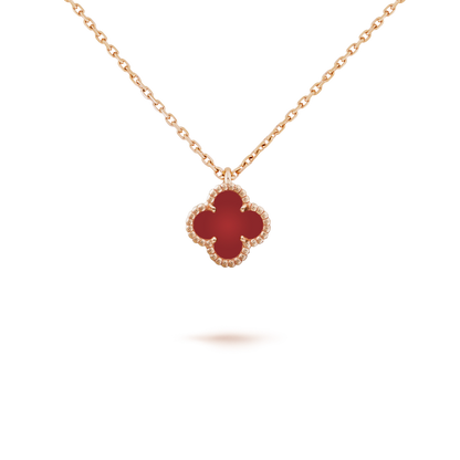¡®Lume Jewels¡¯CLOVER MINI 9.5MM WHITE CARNELIANS NECKLACE
