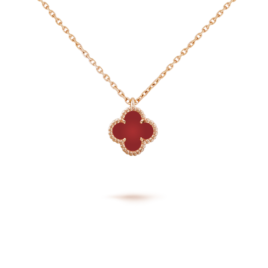 ¡®Lume Jewels¡¯CLOVER MINI 9.5MM WHITE CARNELIANS NECKLACE