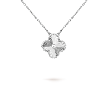 ¡®Lume Jewels¡¯CLOVER 15MM LASER NECKLACE SILVER