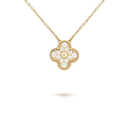 ¡®Lume Jewels¡¯CLOVER 15MM DIAMOND SINGLE FLOWER NECKLACE