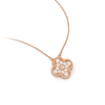 ¡®Lume Jewels¡¯CLOVER 15MM DIAMOND SINGLE FLOWER NECKLACE