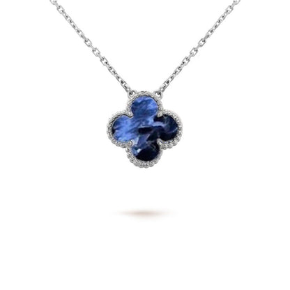 ¡®Lume Jewels¡¯CLOVER 15MM PIETERSITE NECKLACE SILVER