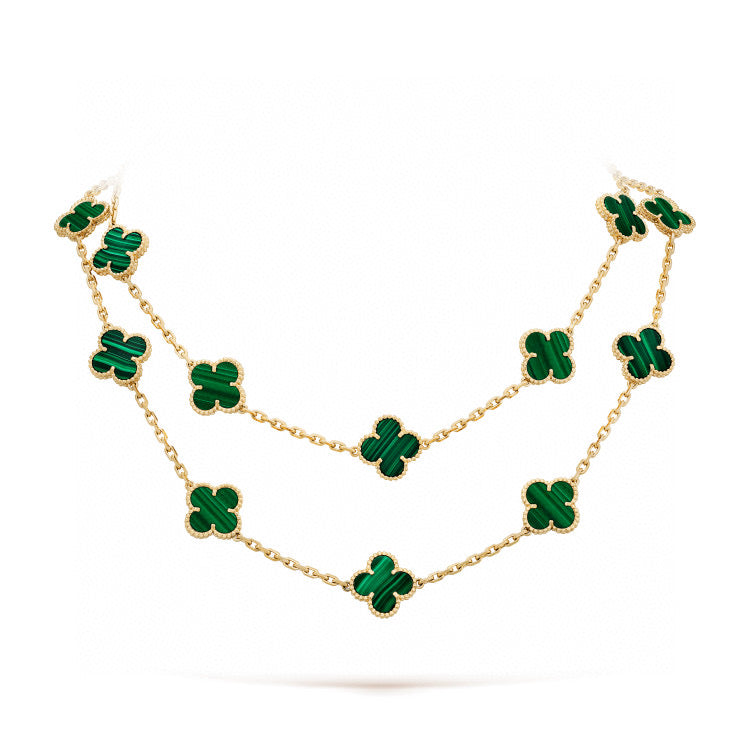¡®Lume Jewels¡¯CLOVER 20 MOTIFS MALACHITE GOLD