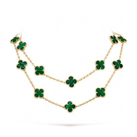 ¡®Lume Jewels¡¯CLOVER 20 MOTIFS MALACHITE GOLD