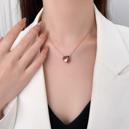 ¡®Lume Jewels¡¯LUCKY  CARNELIANS LADYBUG NECKLACE