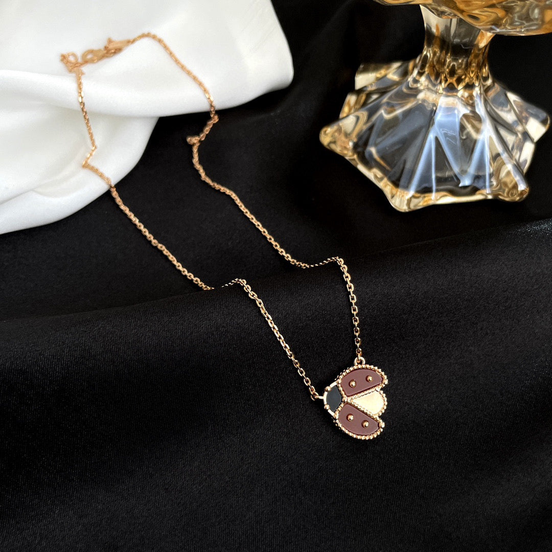 ¡®Lume Jewels¡¯LUCKY  CARNELIANS LADYBUG NECKLACE