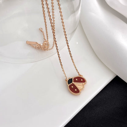 ¡®Lume Jewels¡¯LUCKY  CARNELIANS LADYBUG NECKLACE