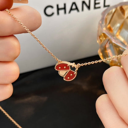¡®Lume Jewels¡¯LUCKY  CARNELIANS LADYBUG NECKLACE