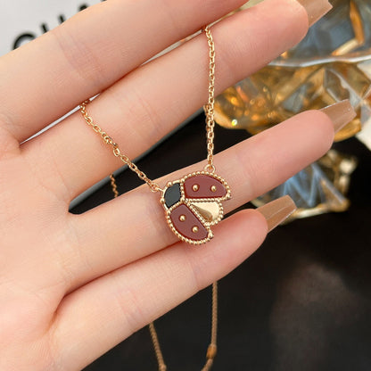 ¡®Lume Jewels¡¯LUCKY  CARNELIANS LADYBUG NECKLACE