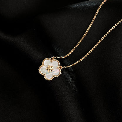 ¡®Lume Jewels¡¯LUCKY  WHITE MOP  PLUM BLOSSOM NECKLACE