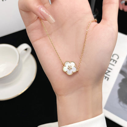 ¡®Lume Jewels¡¯LUCKY  WHITE MOP  PLUM BLOSSOM NECKLACE