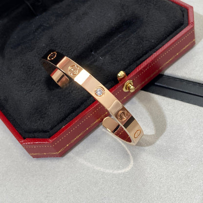¡®Lume Jewels¡¯LOVE BRACELET 6.1MM 1 DIAMOND OPEN CUFF