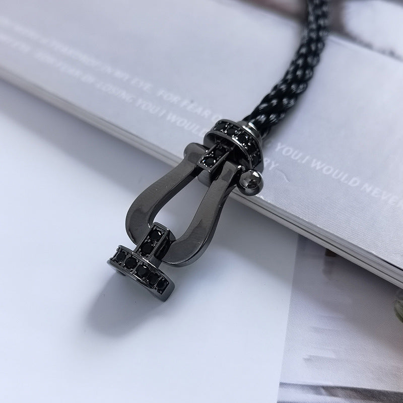 ¡®Lume Jewels¡¯FORCE LARGE SERIES HORSESHOE BLACK SAMURAI BRACELET