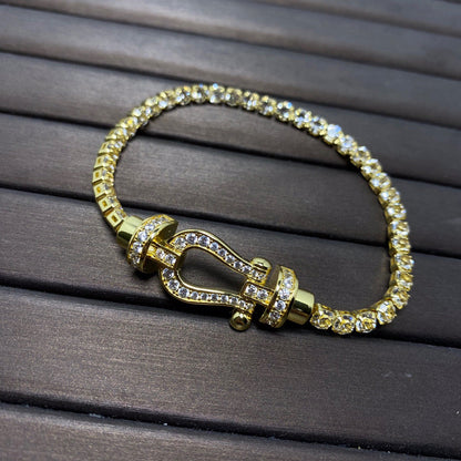 ¡®Lume Jewels¡¯FORCE  LARGE HORSESHOE FULL DIAMOND TENNIS BRACELET