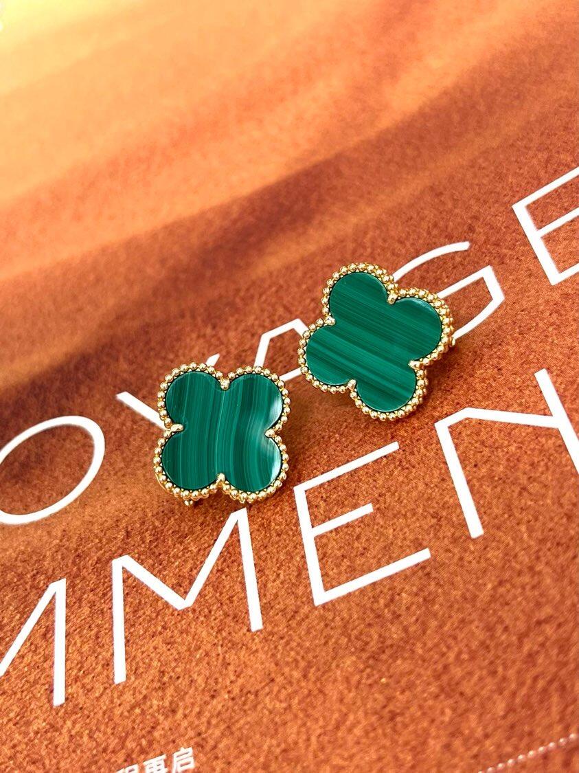 [Lume Jewels] CLOVER LARGE (20mm) 1 MOTIFS GREENER MOP STUD EARRINGS