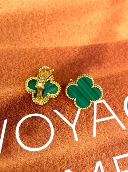[Lume Jewels] CLOVER LARGE (20mm) 1 MOTIFS GREENER MOP STUD EARRINGS