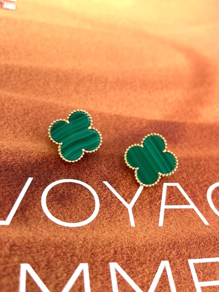 [Lume Jewels] CLOVER LARGE (20mm) 1 MOTIFS GREENER MOP STUD EARRINGS