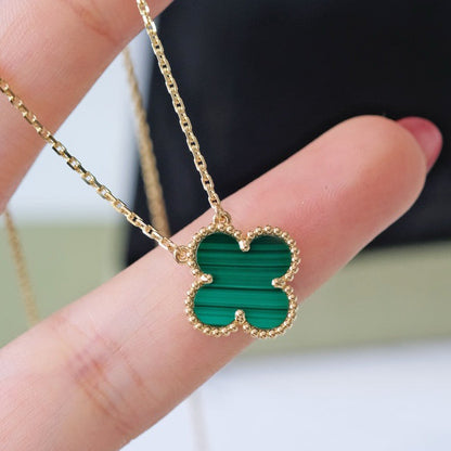 ¡®Lume Jewels¡¯CLOVER 15MM MALACHITE SINGLE FLOWER  NECKLACE