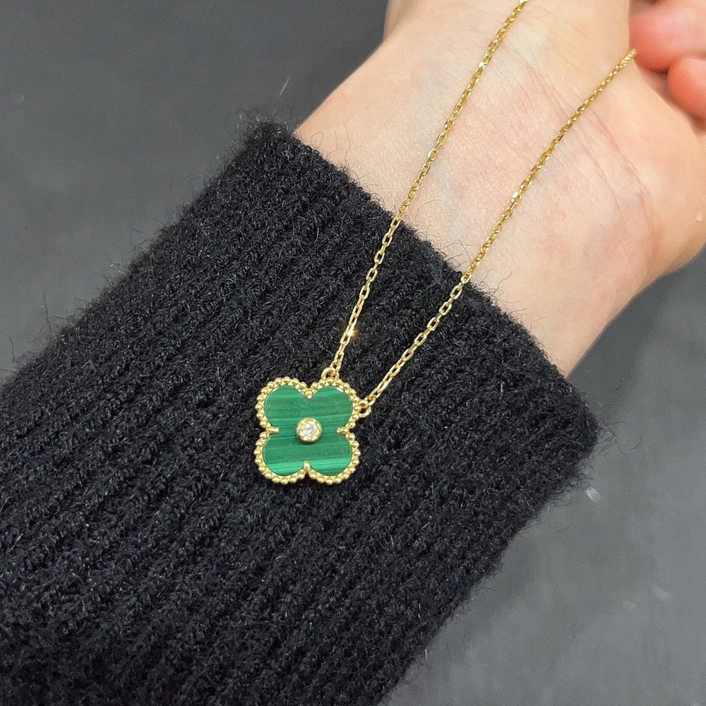 ¡®Lume Jewels¡¯CLOVER 15MM DIAMOND TURQUOISE NECKLACE