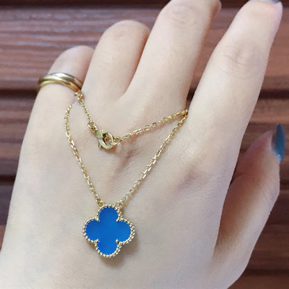 ¡®Lume Jewels¡¯CLOVER 15MM BLUE AGATE NECKLACE