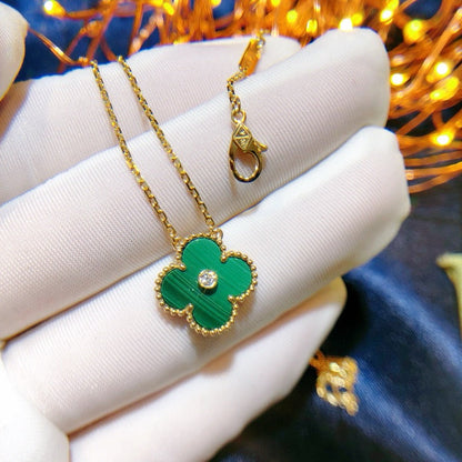 ¡®Lume Jewels¡¯CLOVER 15MM DIAMOND TURQUOISE NECKLACE