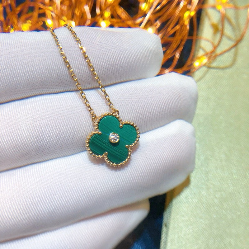 ¡®Lume Jewels¡¯CLOVER 15MM DIAMOND TURQUOISE NECKLACE