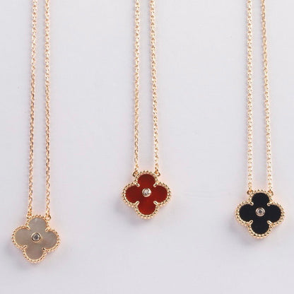 ¡®Lume Jewels¡¯CLOVER 15MM DIAMOND CARNELIAN NECKLACE