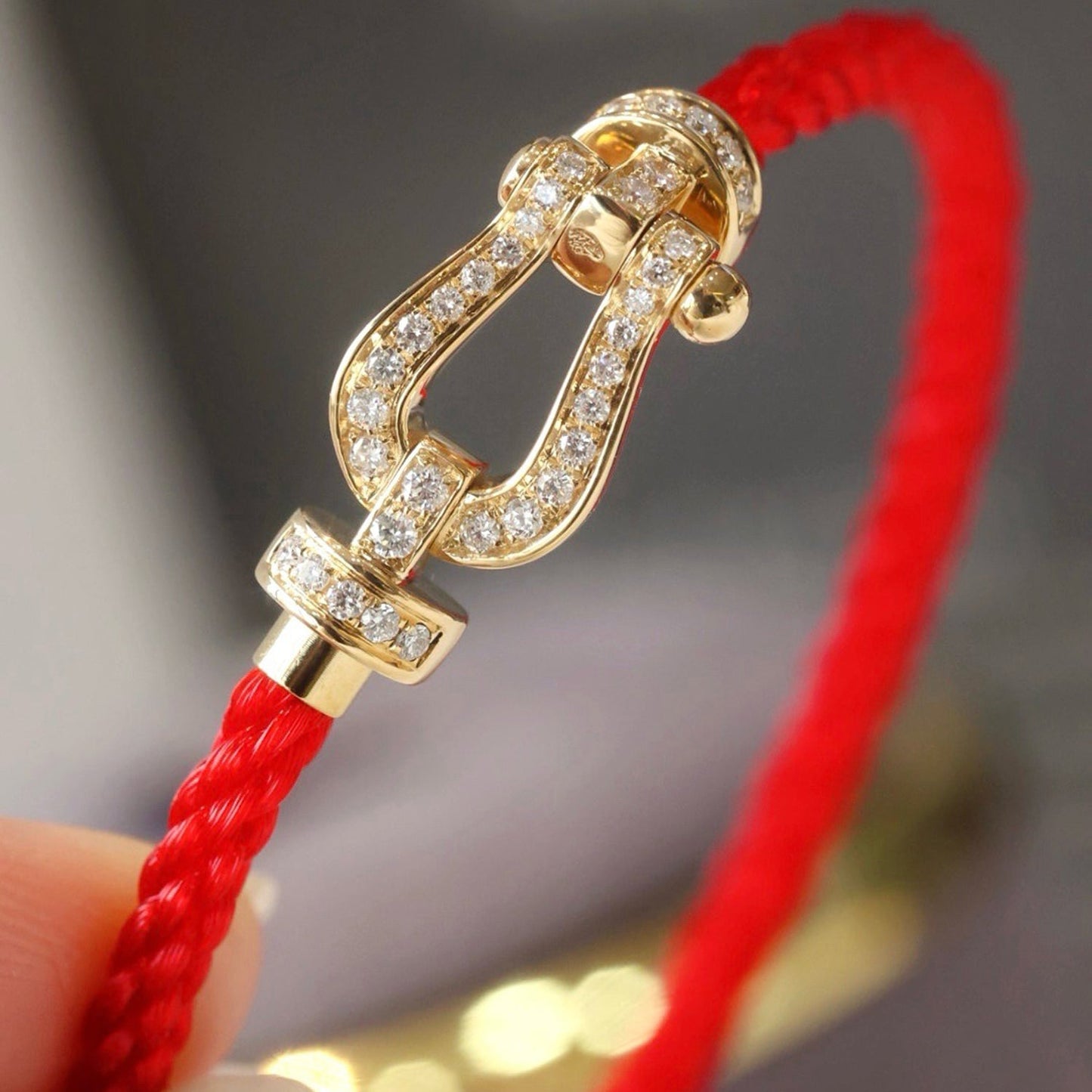 ¡®Lume Jewels¡¯FORCE LARGE HORSESHOE FULL DIAMOND BRACELET ROSE GOLD