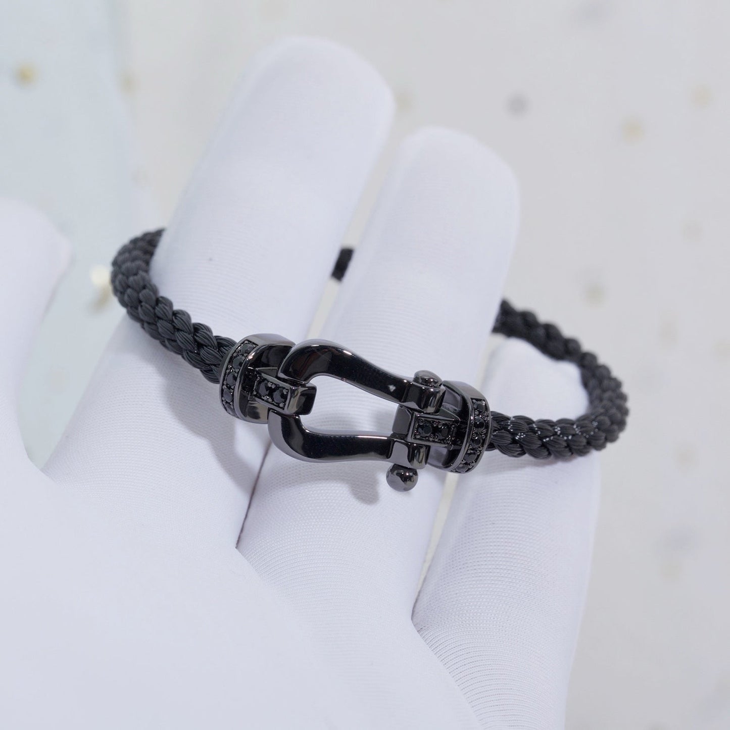¡®Lume Jewels¡¯FORCE LARGE SERIES HORSESHOE BLACK SAMURAI BRACELET