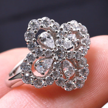 ¡®Lume Jewels¡¯LOOP RING FULL MOTIF DIAMOND 16MM SILVE