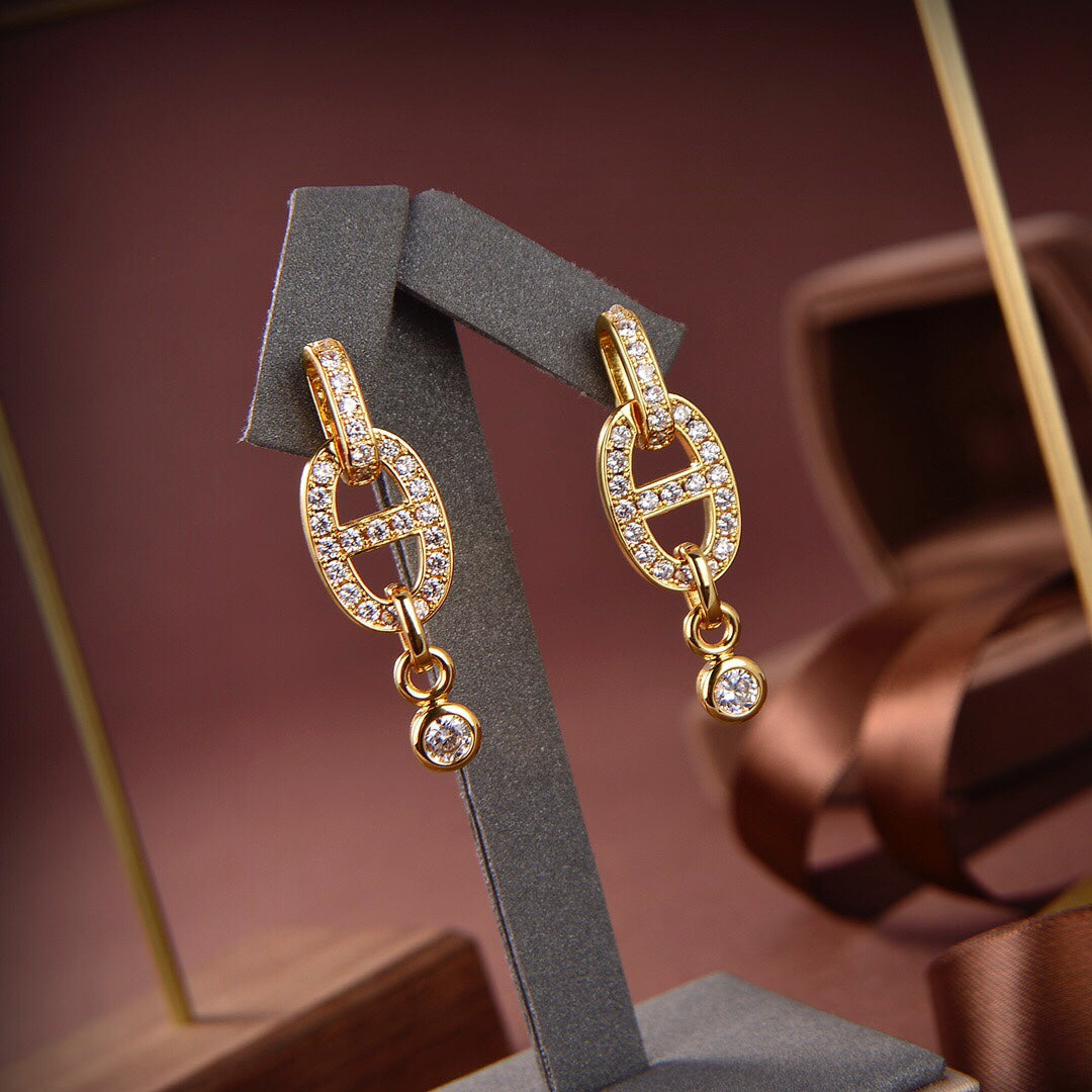 ¡®Lume Jewels¡¯HM CHAINE DIAMOND EARRINGS