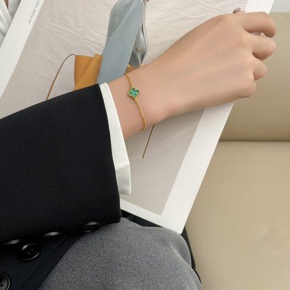 ¡®Lume Jewels¡¯CLOVER BRACELET MALACHITE 1 MOTIF