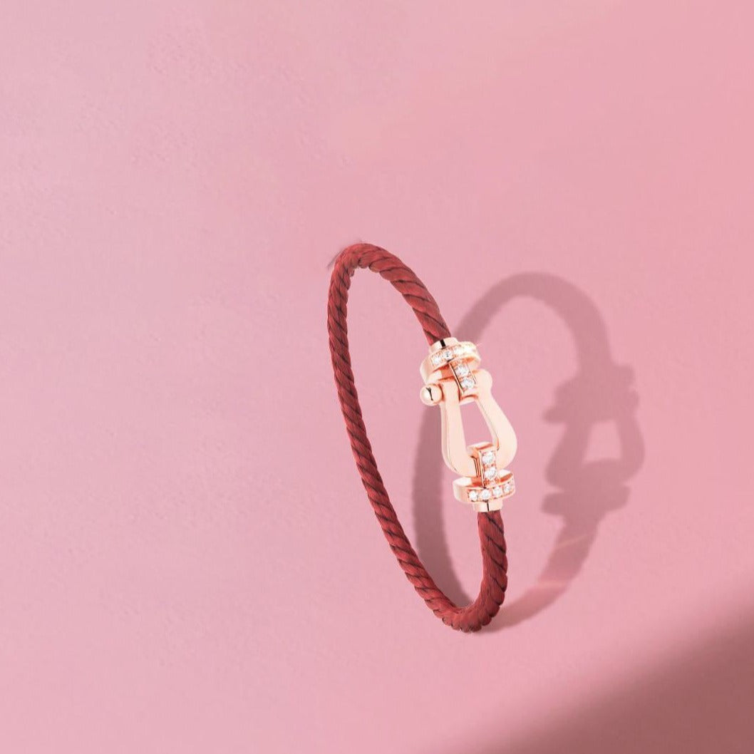 ¡®Lume Jewels¡¯FORCE 10 HALF DIAMOND PINK GOLD RED CORDERI LARGE AND MEDIUM MODEL