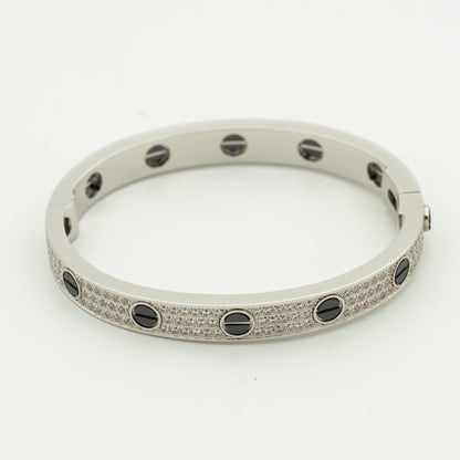 ¡®Lume Jewels¡¯LOVE BRACELET 6.1MM DIAMOND-PAVED CERAMIC