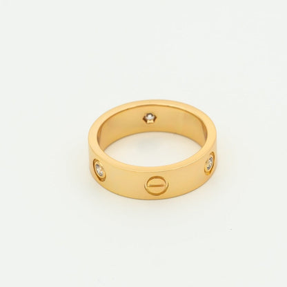 ¡®Lume Jewels¡¯LOVE RING 5.5MM 3 DIAMONDS PINK GOLD