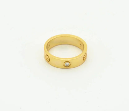 ¡®Lume Jewels¡¯LOVE RING 4MM 1 DIAMOND GOLD