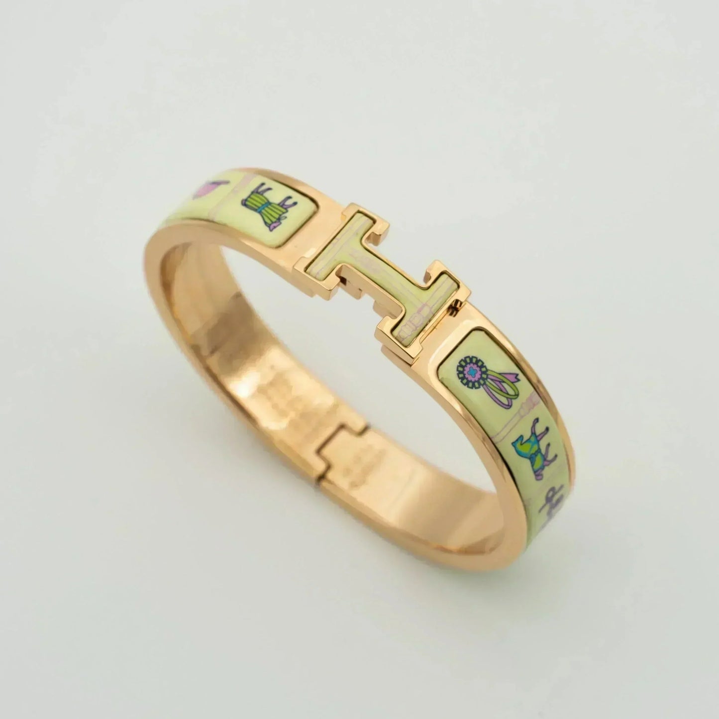 ¡®Lume Jewels¡¯H PINK GOLD BRACELET CREAM CERAMIC