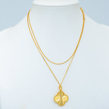 ¡®Lume Jewels¡¯CLOVER 25MM PEDANT NECKLACE GOLD