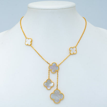 ¡®Lume Jewels¡¯CLOVER MOTHER OF PEARL NECKLACE 6 MOTIF