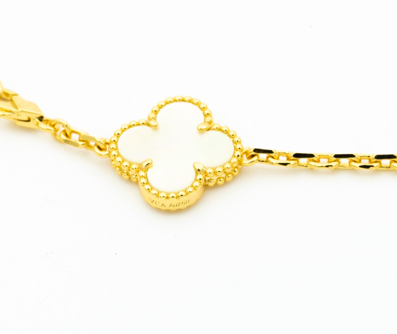 ¡®Lume Jewels¡¯CLOVER BRACELET 5 MOTIFS ONYX MOP