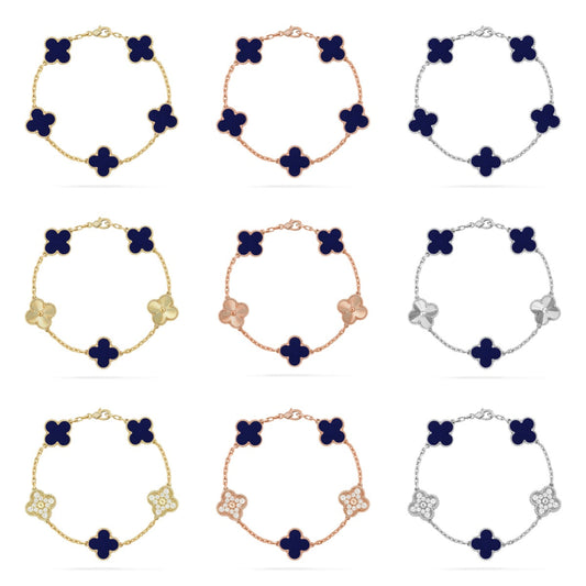 [Lume Jewels]New CLOVER 5 MOTIF LAPIS LAZULI BRACELET COLLECTION